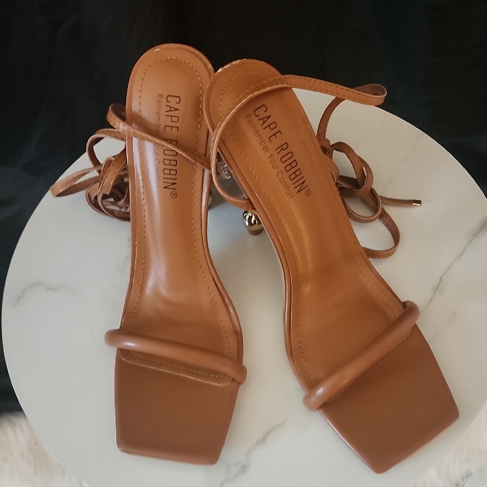 Cape Robbin Brown Strappy Heels